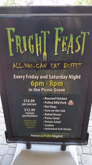 Kings Island Fright Feast Sign ©KingsIslandCentral