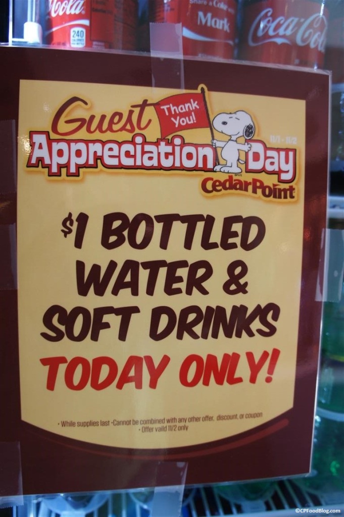141102 Cedar Customer Appreciation $1 Bottled Water & Soft Drinks