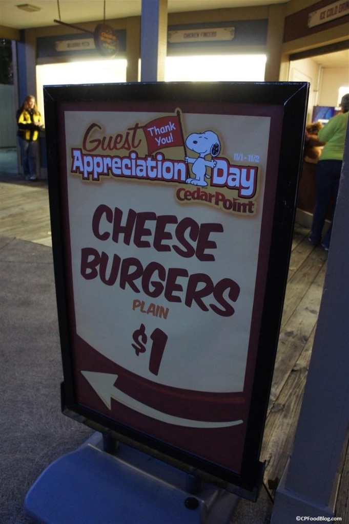 141102 Cedar Customer Appreciation $1 Plain Cheeseburgers