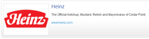 Cedar Fair Heinz Ketchup Partnership