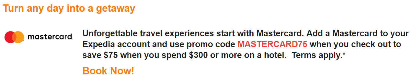 180909 Expedia Mastercard $75 promo