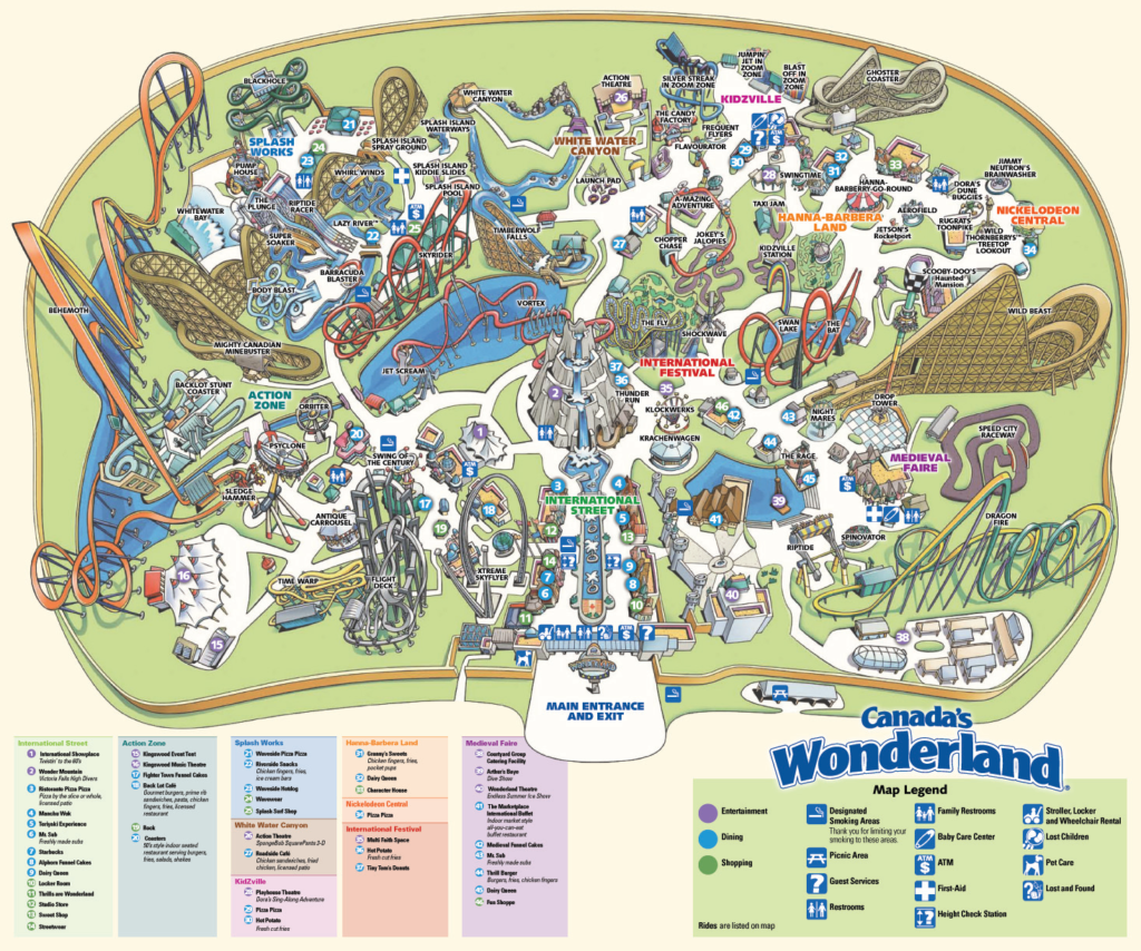 2008 Canadas Wonderland Map 1024x854 