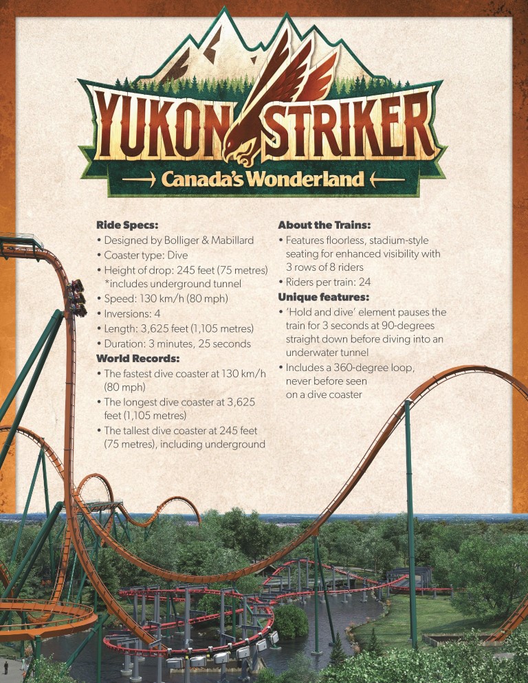 Record Breaking Yukon Striker Dive Coaster Coming to Canada's ...