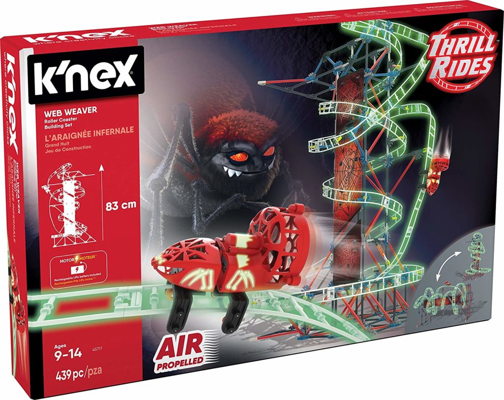 K NEX Thrill Rides Web Weaver Roller Coaster 439 Piece Building Set For 