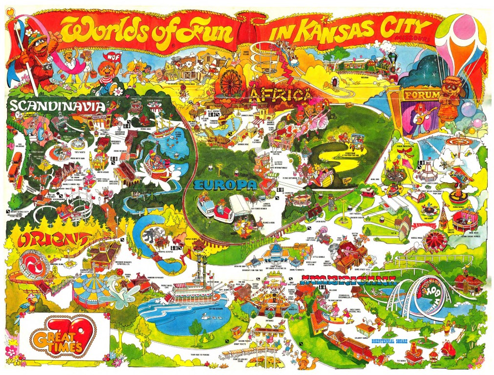 1979 Worlds Of Fun Map 