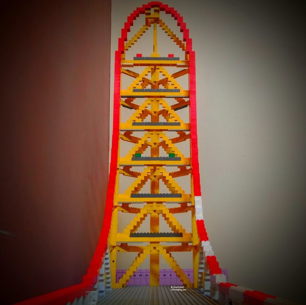 Bored Man Builds LEGO Model of Cedar Point Top Thrill Dragster - CP