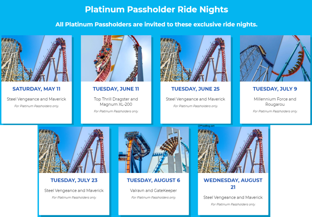 2019 Cedar Point Passholder Ride Nights CP Food Blog